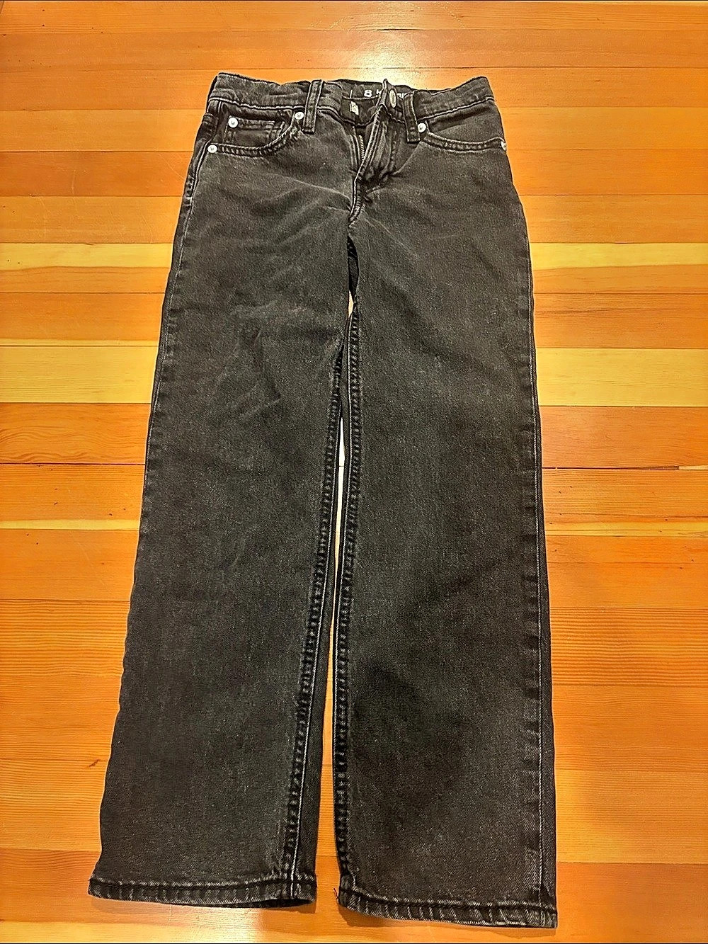 Gap kids High Rise 90s Loose Black Jeans Waist 8